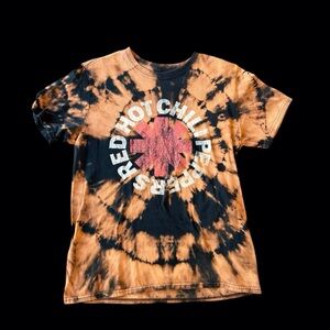 Haus of Hendo Hand Dyed Tie-Dye T-Shirt - Black and Orange
